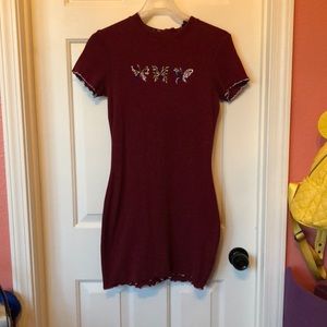 Cute embroidered summer mini dress